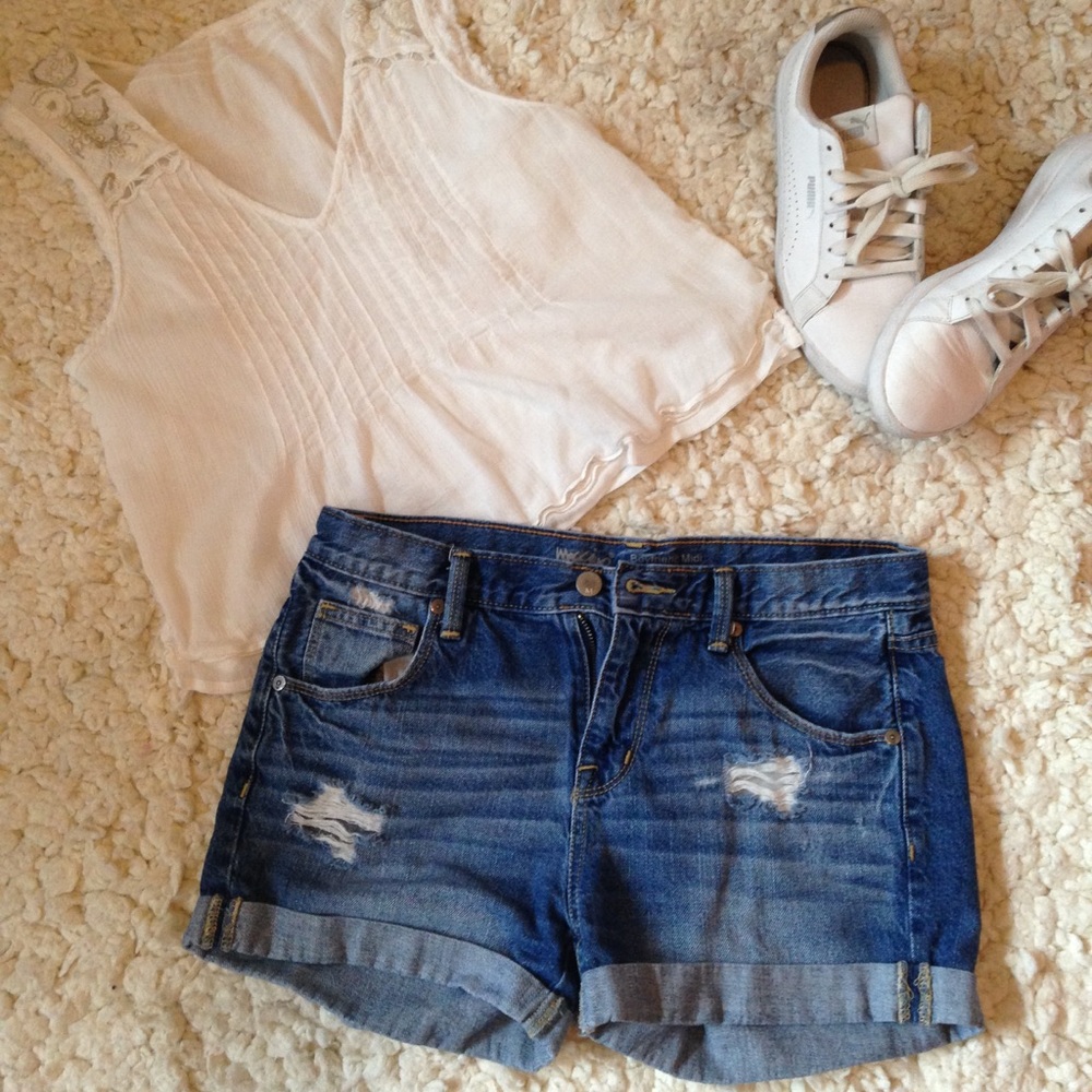 Denim shorts